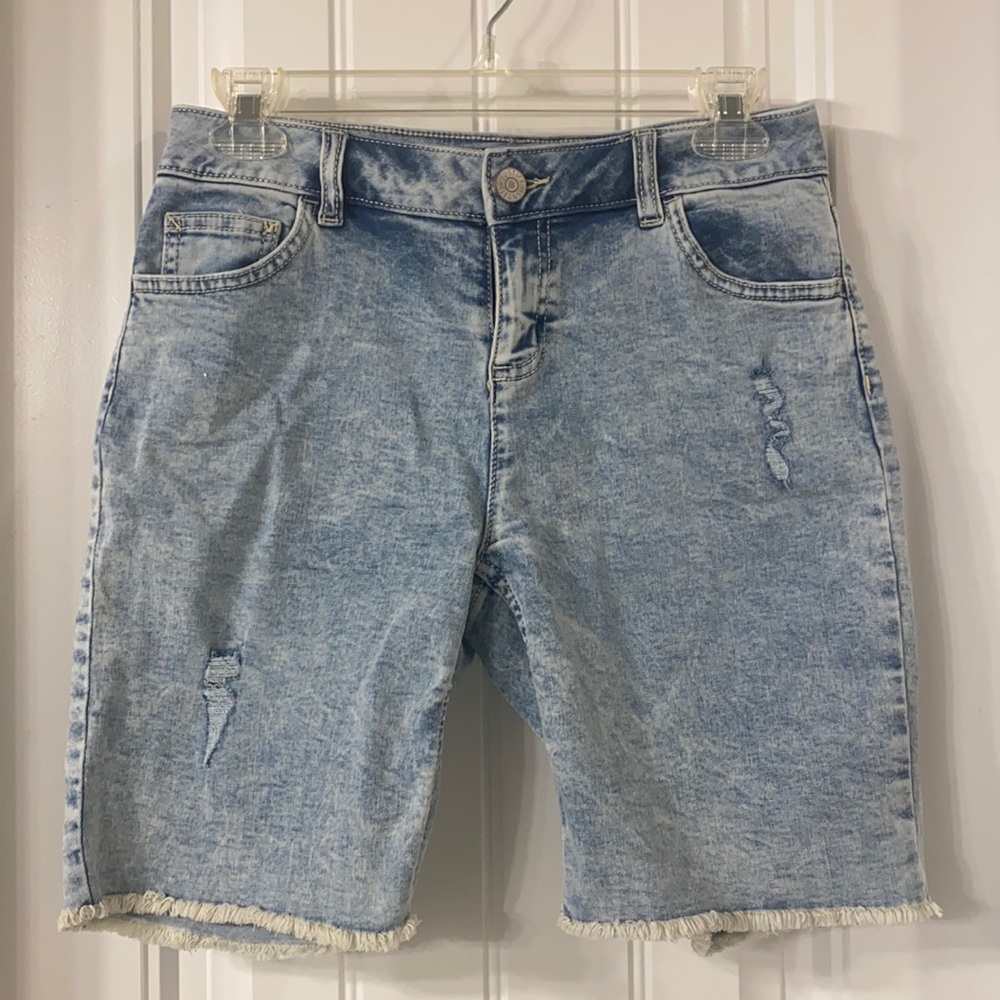 Justice Distressed Denim Shorts